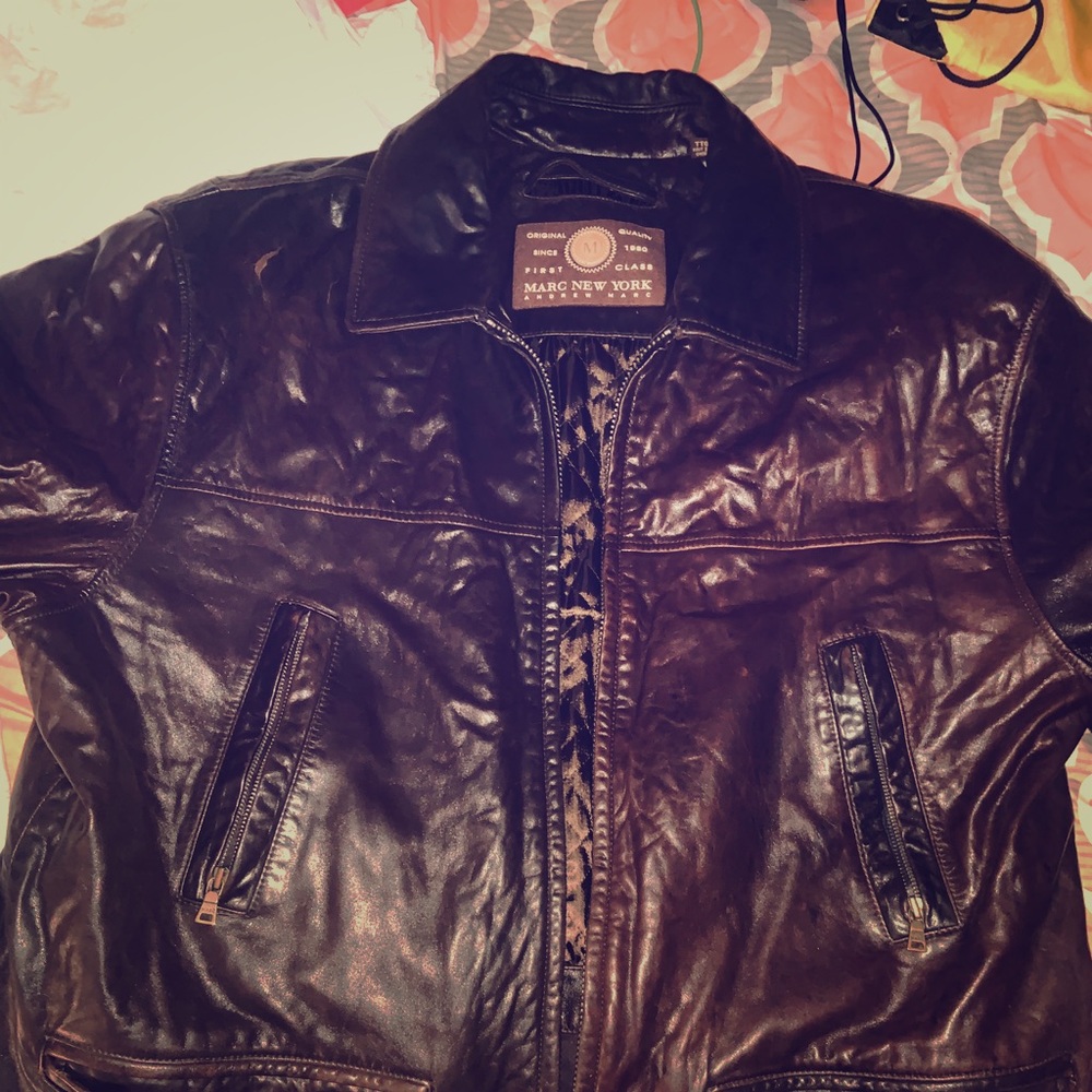 Leather jacket by Andrew Marc